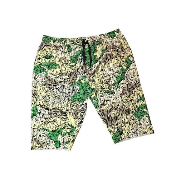 Lifted Research Group LFG Drawstring Waist Baggy Camo Shorts Mens L Green - Picture 1 of 7